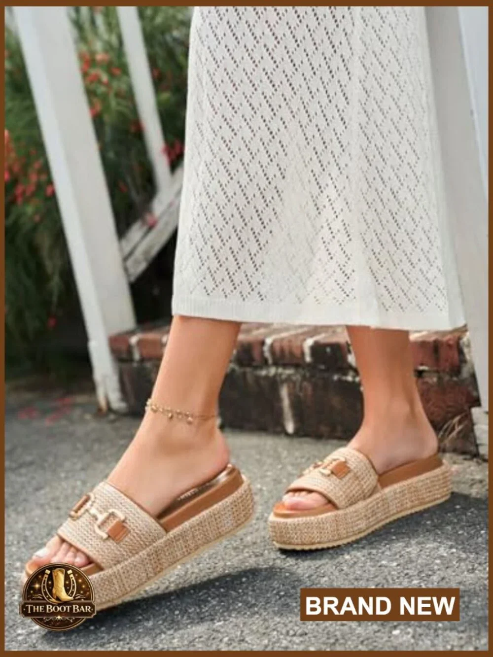 Womens Platform Sandals Espadrilles Metal Chain Slip on Open Toe Beach Slides - Picture 2 of 7